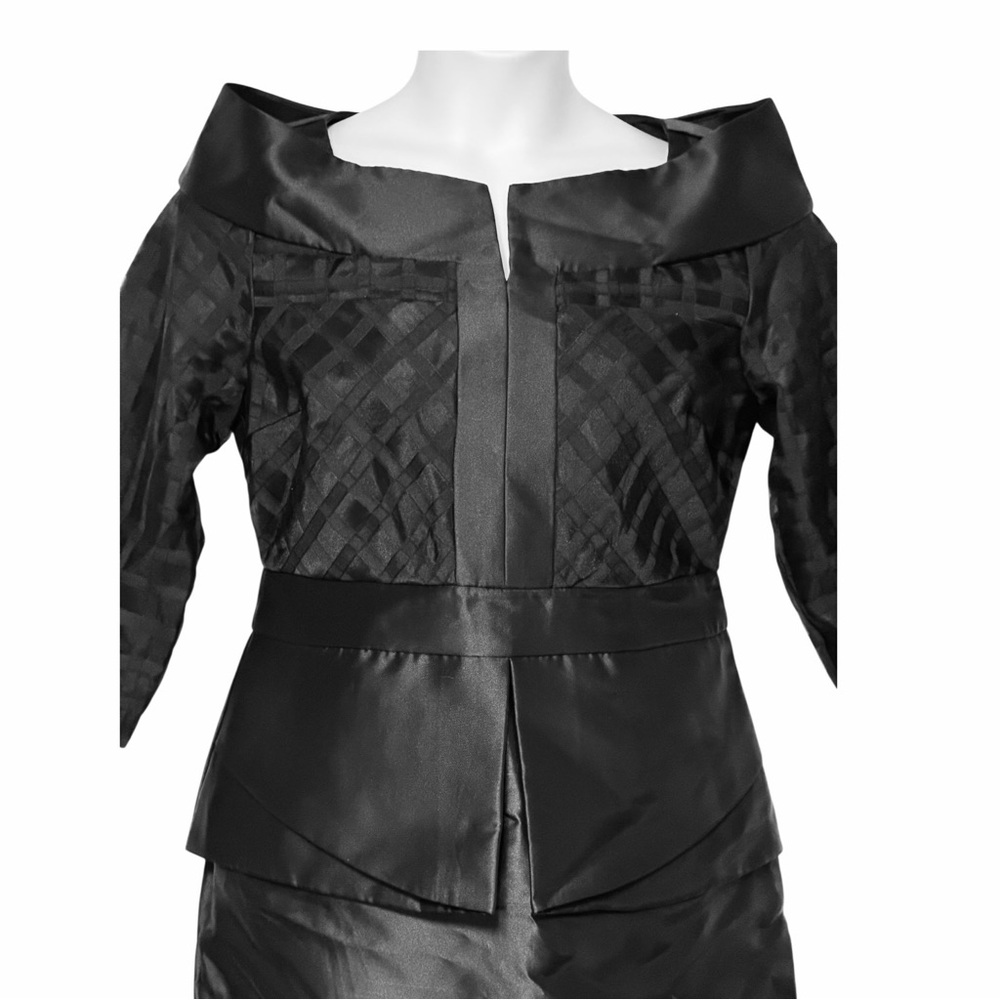 Midnight Velvet Catalog Business Formal Corporate Goth Black Widow Funeral Dress - Picture 11 of 15